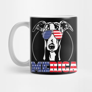 Proud Whippet American Flag Merica dog Mug